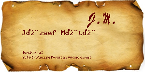 József Máté névjegykártya