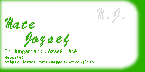 mate jozsef business card